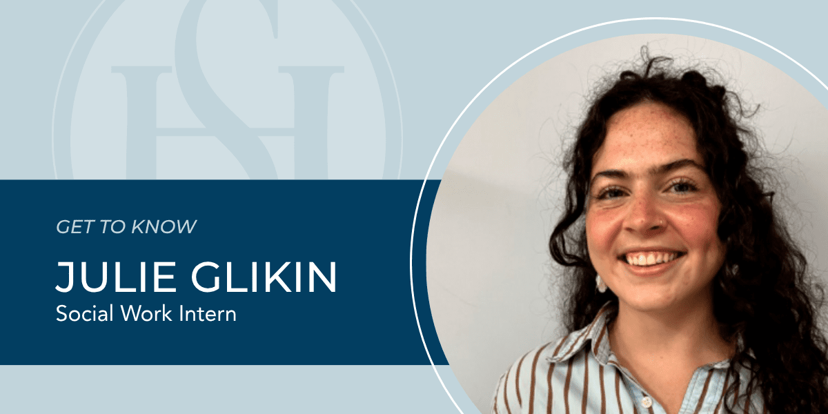 Julie Glikin headshot in a blue blog banner