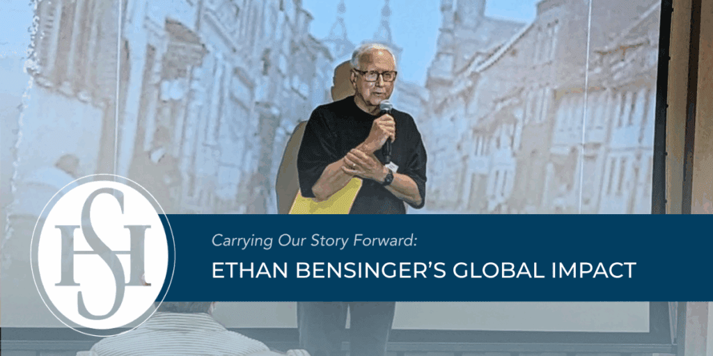 Ethan Bensinger speaking to a group of students